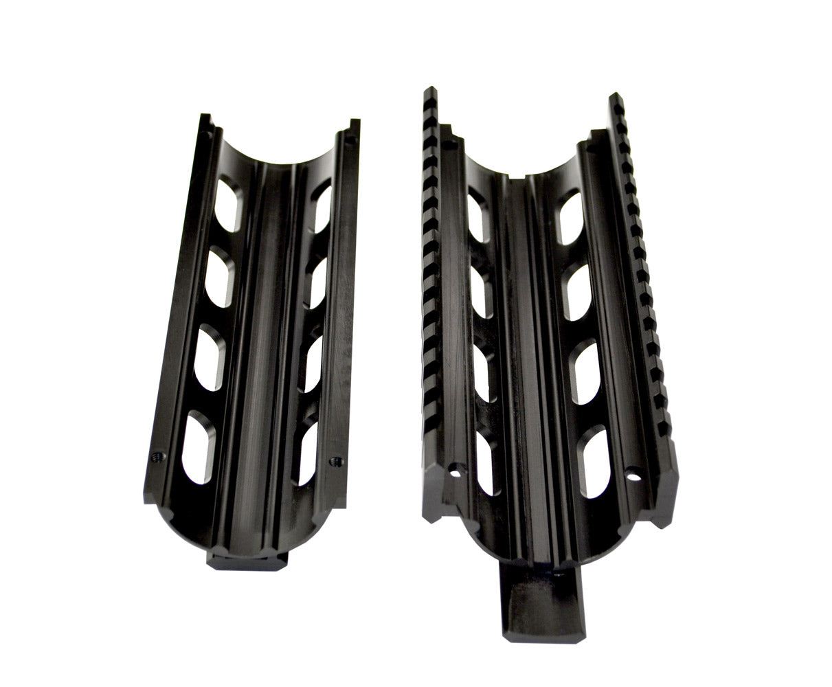 Fits 6.75" to 7". 2 Piece Drop In Handguard Quad Rail 6.7" Carbine Length with Extended Top Rail for .223 and 5.56