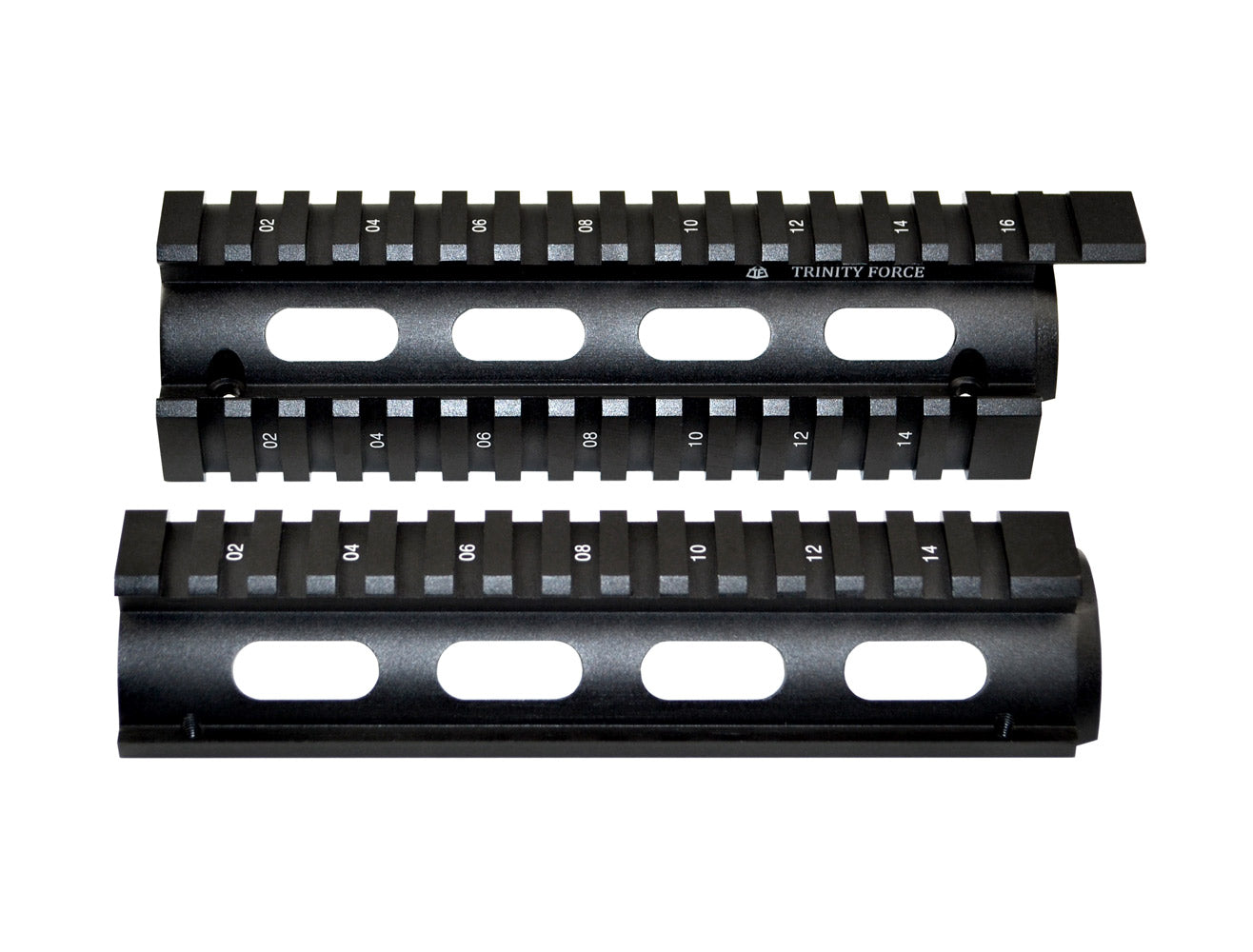 Fits 6.75" to 7". 2 Piece Drop In Handguard Quad Rail 6.7" Carbine Length with Extended Top Rail for .223 and 5.56
