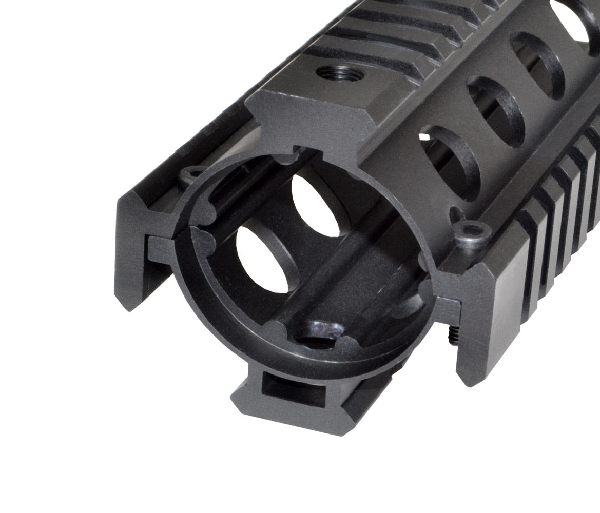 6.75 inch to 7 inch Carbine Length - 2 Piece Drop In Aluminum Handguard Quad Rail Mount for .223 / 5.56 with Delta Ring Removal Tool