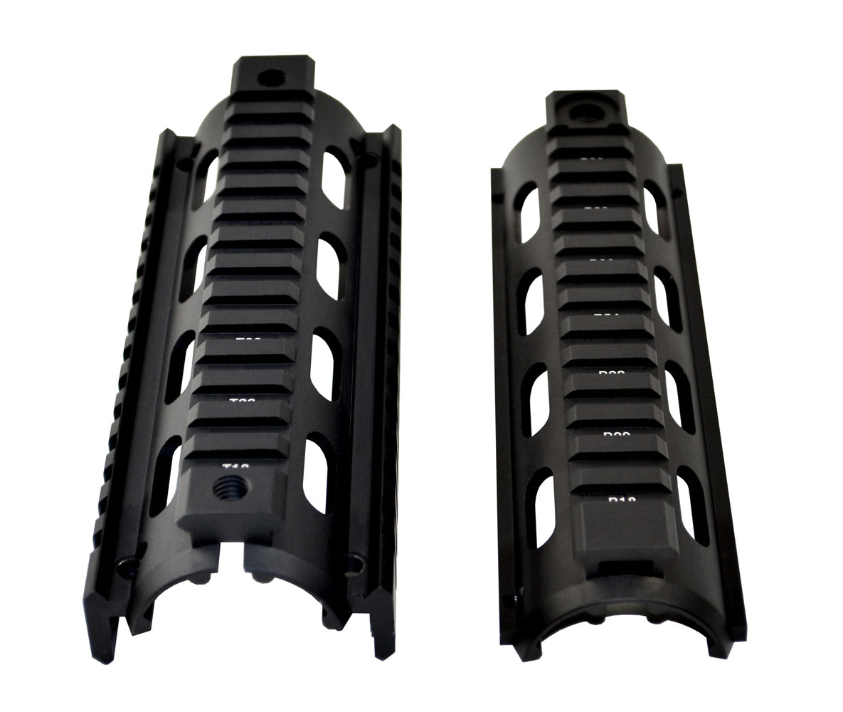 For 6.75" to 7" Carbine Length - 2 Piece Drop In Handguard Quad Rail for .223 and 5.56