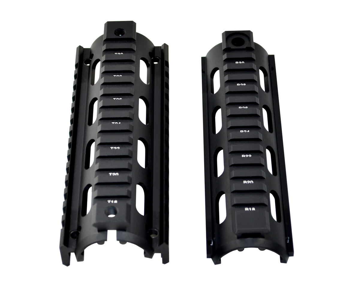 For 6.75" to 7" Carbine Length - 2 Piece Drop In Handguard Quad Rail for .223 and 5.56