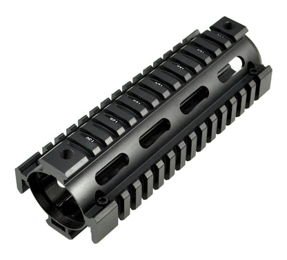 For 6.75" to 7" Carbine Length - 2 Piece Drop In Handguard Quad Rail for .223 and 5.56