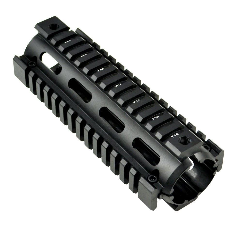 For 6.75" to 7" Carbine Length - 2 Piece Drop In Handguard Quad Rail for .223 and 5.56