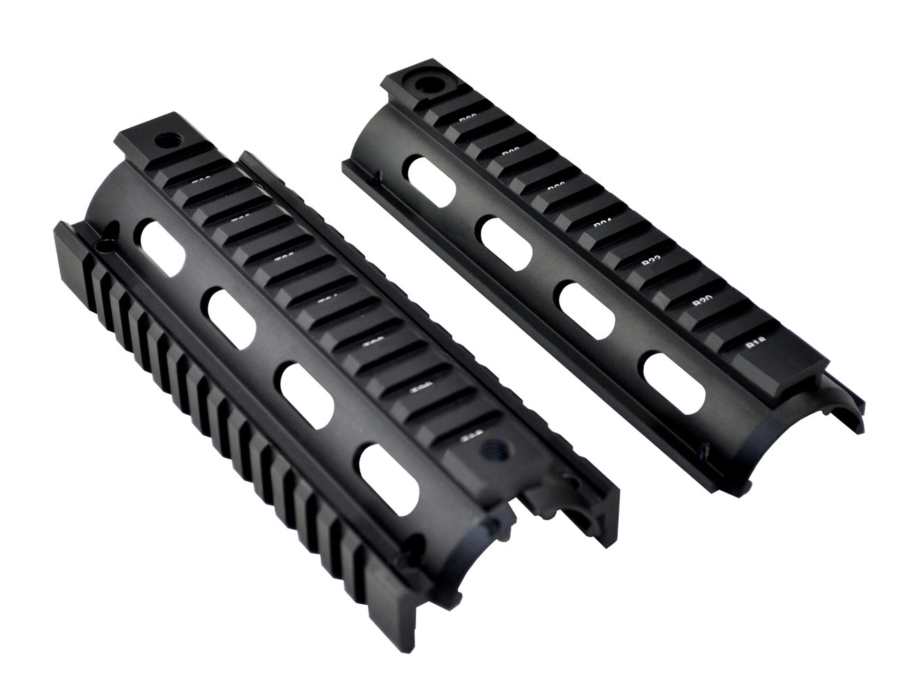 For 6.75" to 7" Carbine Length - 2 Piece Drop In Handguard Quad Rail for .223 and 5.56