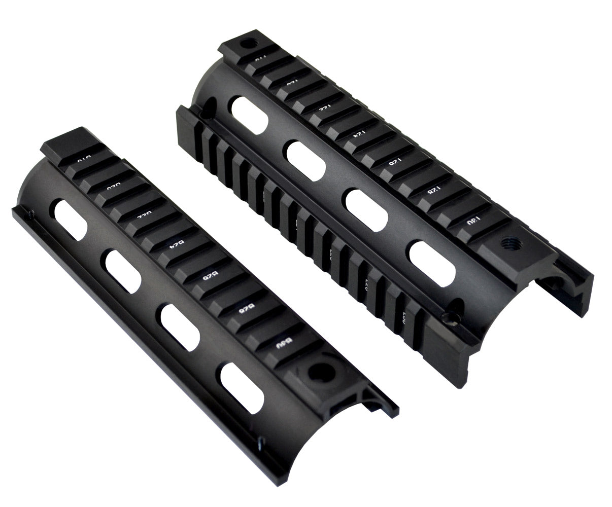 For 6.75" to 7" Carbine Length - 2 Piece Drop In Handguard Quad Rail for .223 and 5.56