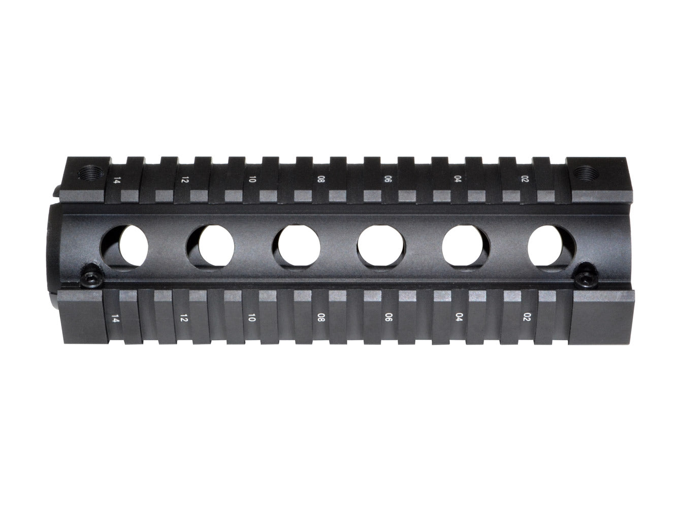 6.75 inch to 7 inch Carbine Length - 2 Piece Drop In Aluminum Handguard Quad Rail Mount for .223 / 5.56 with Delta Ring Removal Tool
