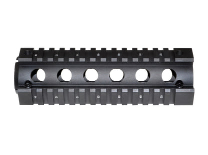 6.75 inch to 7 inch Carbine Length - 2 Piece Drop In Aluminum Handguard Quad Rail Mount for .223 / 5.56 with Delta Ring Removal Tool