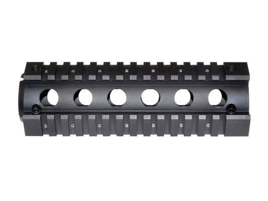 6.75 inch to 7 inch Carbine Length - 2 Piece Drop In Aluminum Handguard Quad Rail Mount for .223 / 5.56 with Delta Ring Removal Tool