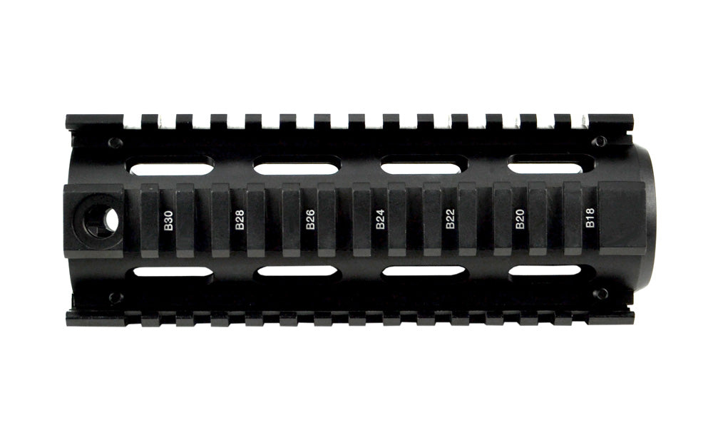 For 6.75" to 7" Carbine Length - 2 Piece Drop In Handguard Quad Rail for .223 and 5.56