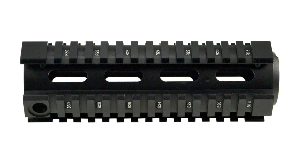 For 6.75" to 7" Carbine Length - 2 Piece Drop In Handguard Quad Rail for .223 and 5.56