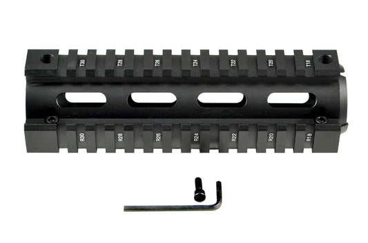 For 6.75" to 7" Carbine Length - 2 Piece Drop In Handguard Quad Rail for .223 and 5.56