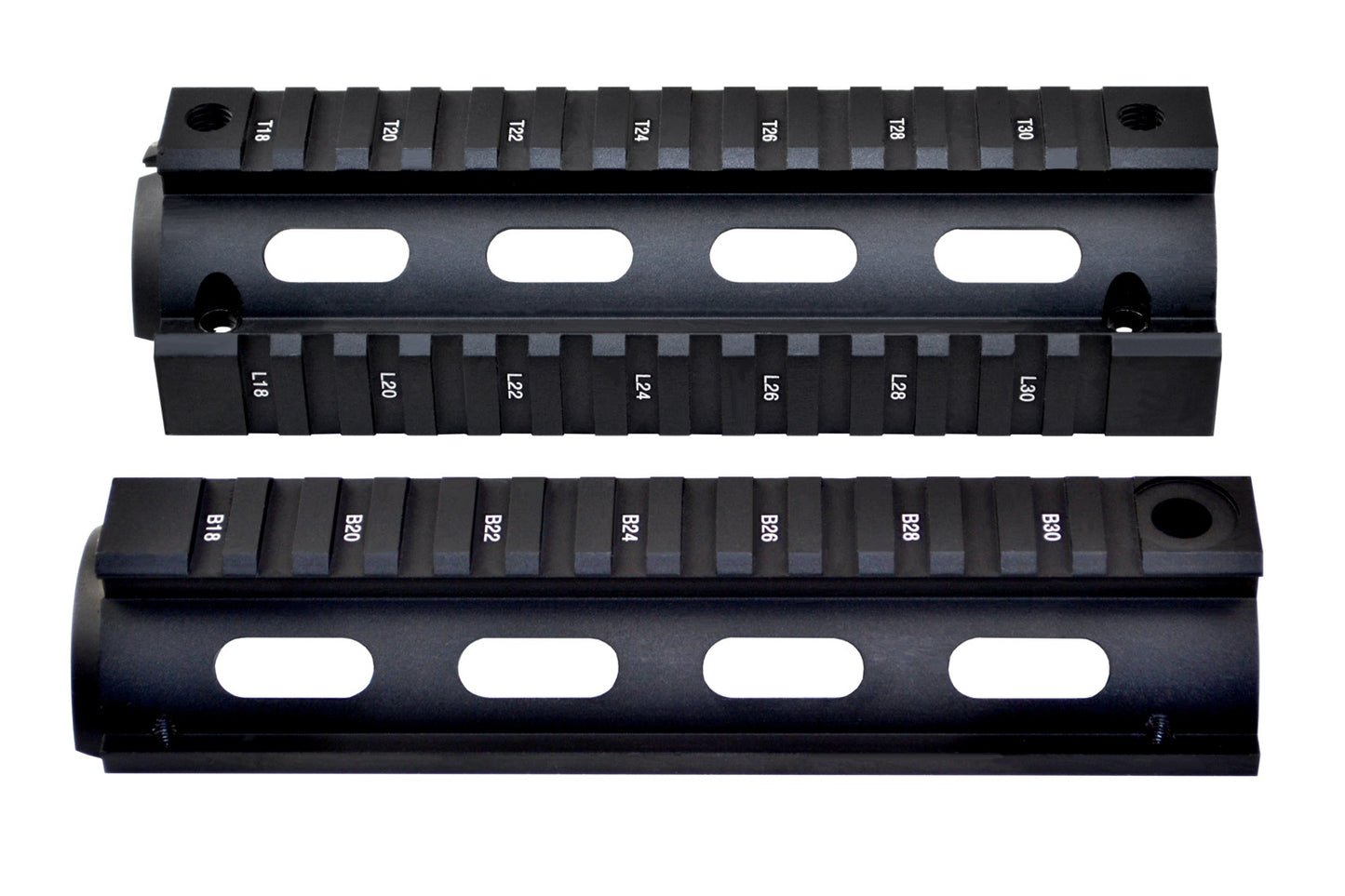 For 6.75" to 7" Carbine Length - 2 Piece Drop In Handguard Quad Rail for .223 and 5.56