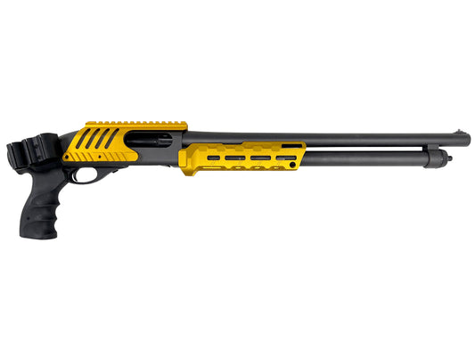 Rail Combo Set for Remington 870 12 Gauge Shotgun - Saddle Mount & Forend - Gold Aluminum