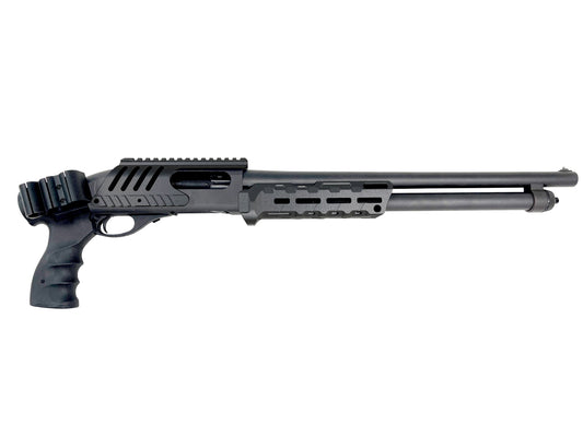 Rail Combo Set for Remington 870 12 Gauge Shotgun - Saddle Mount & Forend - Black Aluminum