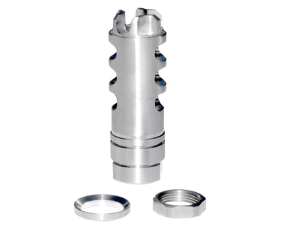 Stainless Steel muzzle brake 5/8″x24 .308/7.62 NATO