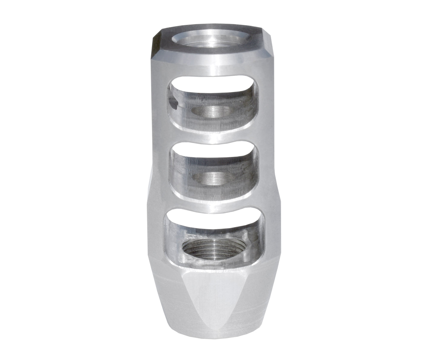 CNC Tanker Steel muzzle brake 49/64”x20, .50 Beowulf, Stainless Steel