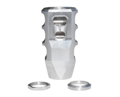 CNC Tanker Steel muzzle brake 49/64”x20, .50 Beowulf, Stainless Steel