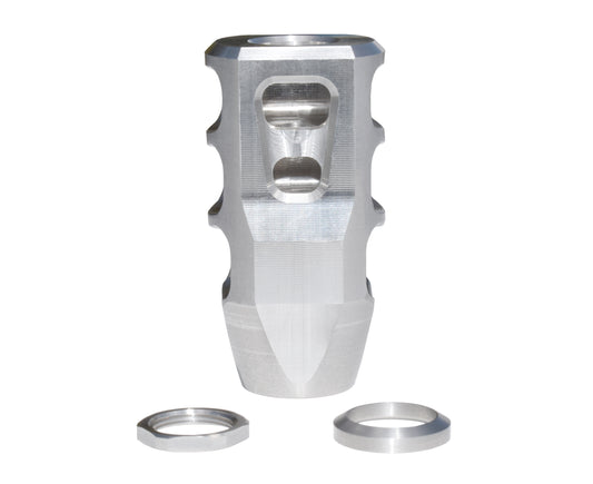 CNC Tanker Steel muzzle brake 49/64”x20, .50 Beowulf, Stainless Steel