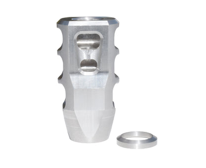 CNC Tanker Steel muzzle brake 49/64”x20, .50 Beowulf, Stainless Steel