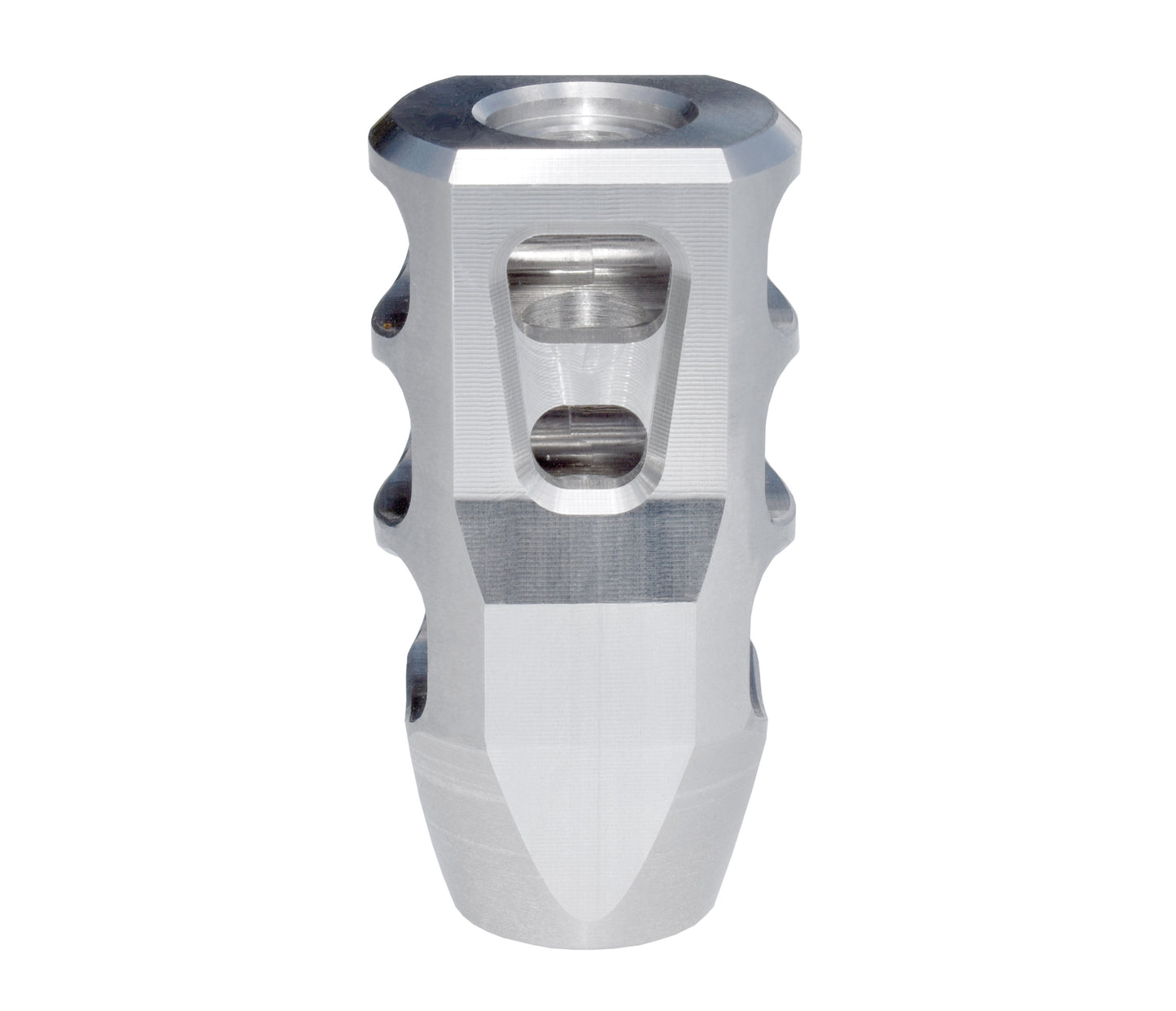 CNC Tanker Steel muzzle brake 49/64”x20, .50 Beowulf, Stainless Steel