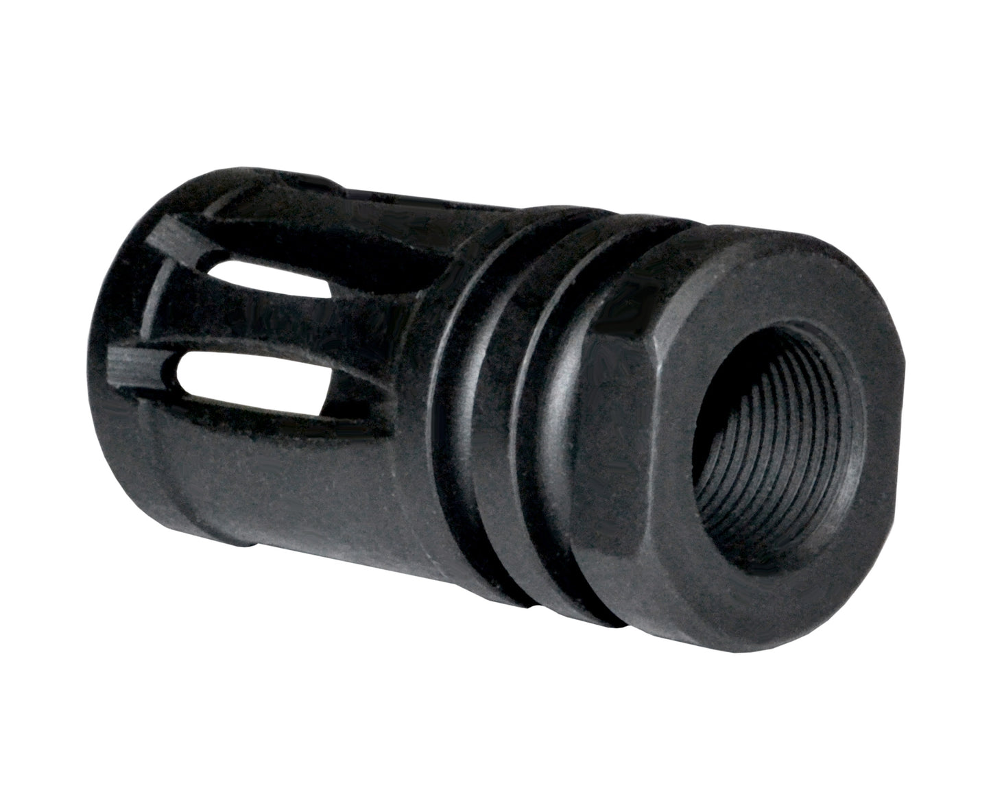 Bird Cage Type Muzzle Brake 1/2″x36 9MM, Black