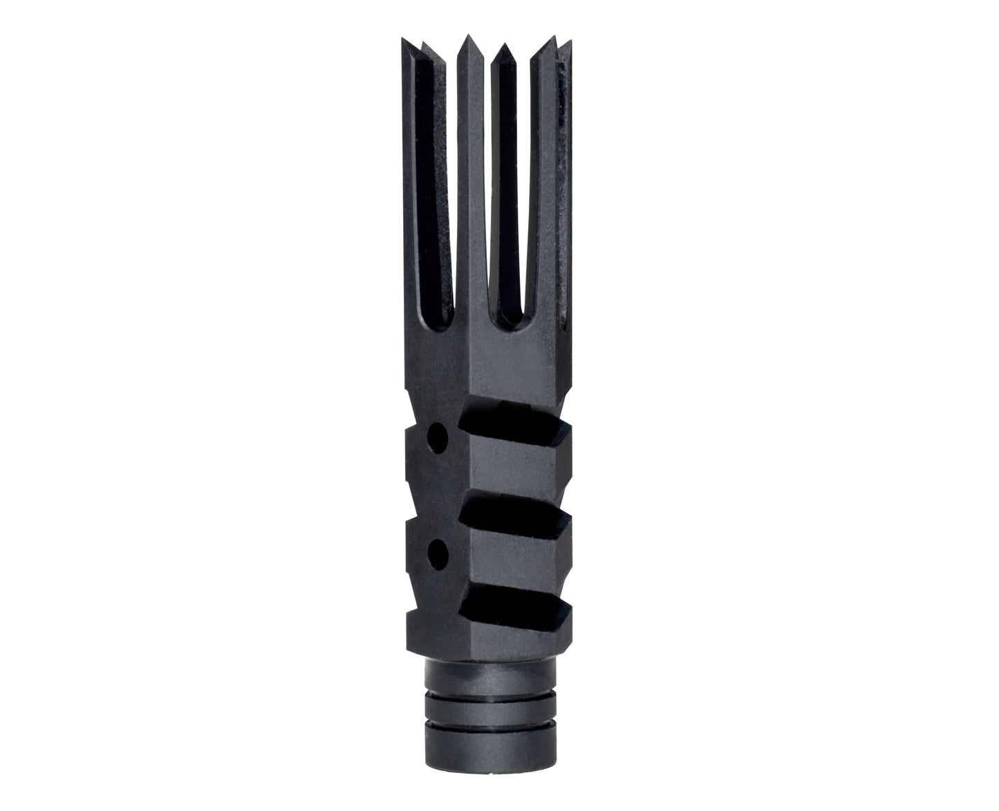 6 Prong Muzzle Brake for 1/2x28 AR-15, Steel Black