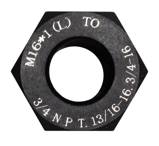 Barrel Muzzle Thread Adapter/Converter M16-1 LH Thread, to 3/4 NPT, 13/16-16, 3/4-16