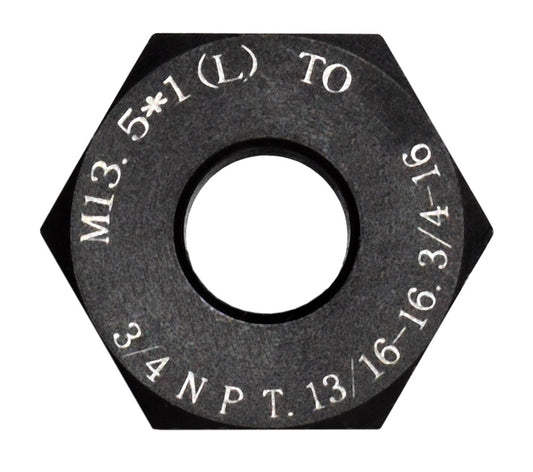 Barrel Muzzle Thread Adapter/Converter M13.5-1 LH Thread, to 3/4 NPT, 13/16-16, 3/4-16