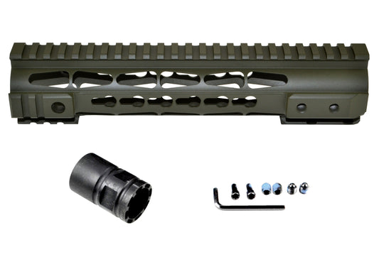 Presma® Gorilla Series LR .308 Free Float Keymod Handguard, Cerakote Dark Green 10" Low Profile