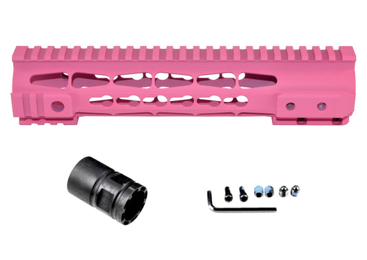 Presma® Gorilla Series LR .308 Free Float Keymod Handguard Rail, Cerakote Pink 10" Low Profile