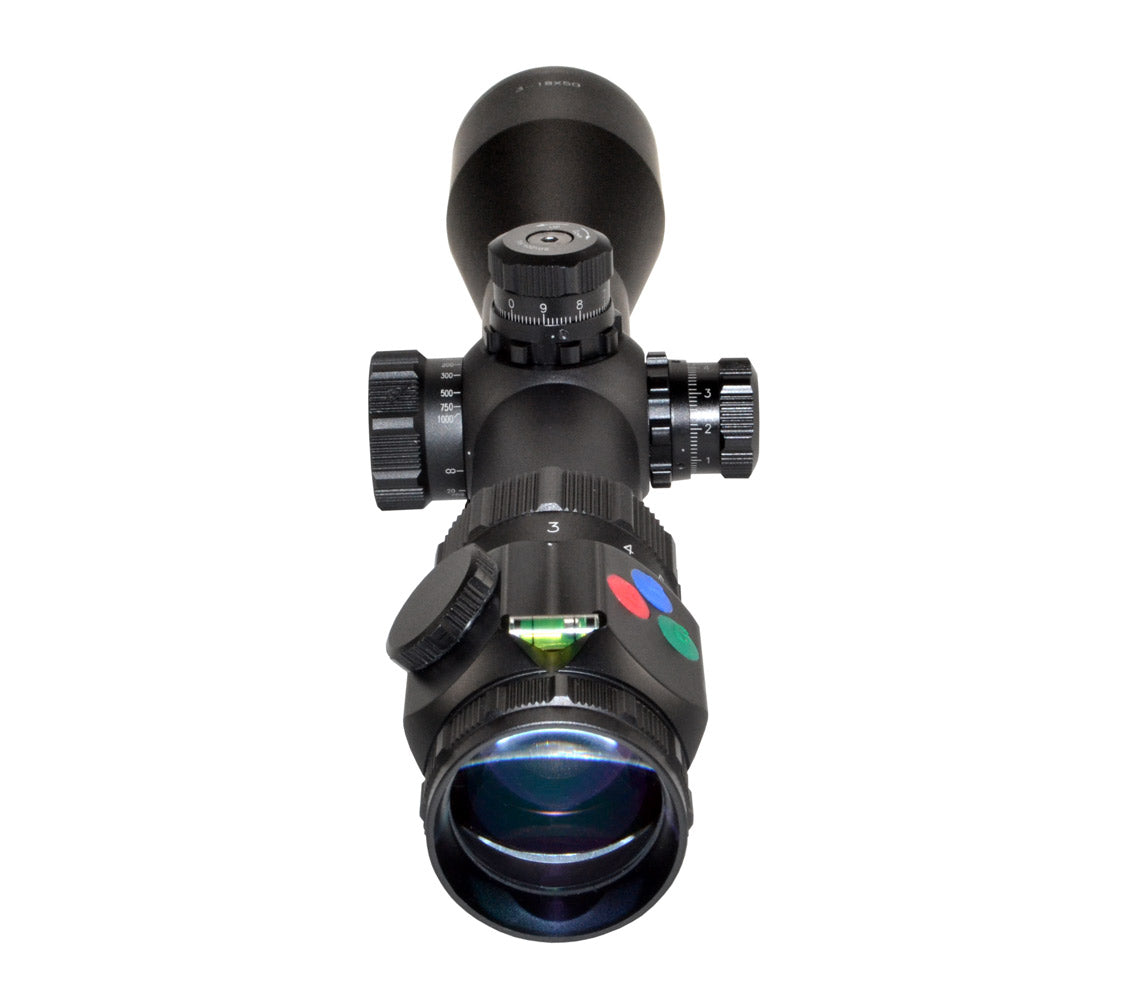 Presma® RXR6 Professional Series 3-18X50 Precision Scope, RGB RXR Glass Reticle