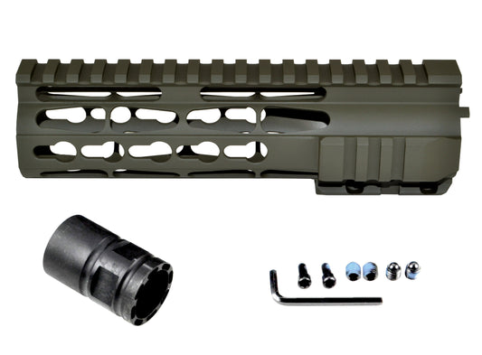 Presma® Jackal Series AR15 .223 Free Float Handguards, Cerakote OD Dark Green, 7"