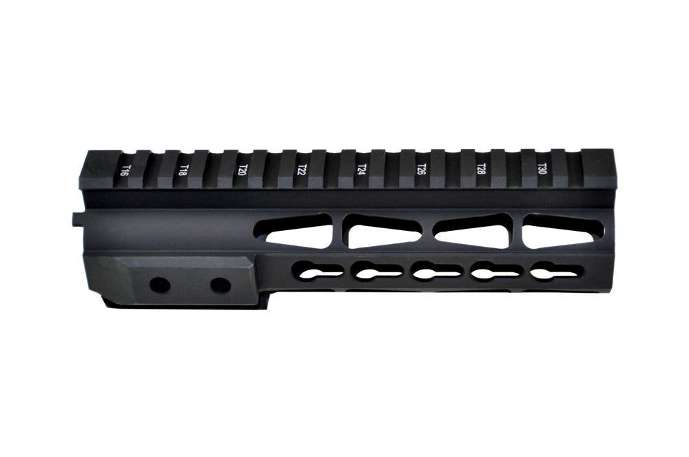 Presma® Jackal Series Free Float Handguard Quad Rail 7" Carbine Length with KeyMod for .223 and 5.56