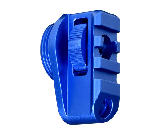 New! Aluminum Bufferless Stock Adapters with Picatinny Rails and QR Holes, Dark Blue