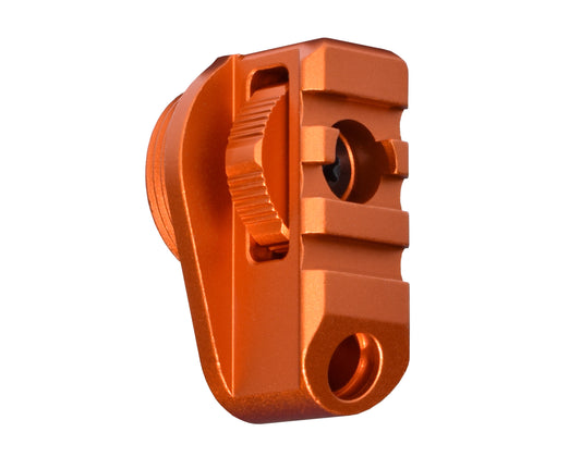 New! Aluminum Bufferless Stock Adapters with Picatinny Rails and QR Holes, Orange