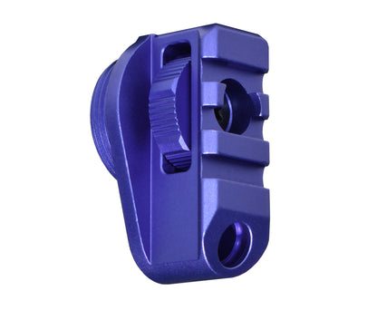 New! Aluminum Bufferless Stock Adapters with Picatinny Rails and QR Holes, Purple