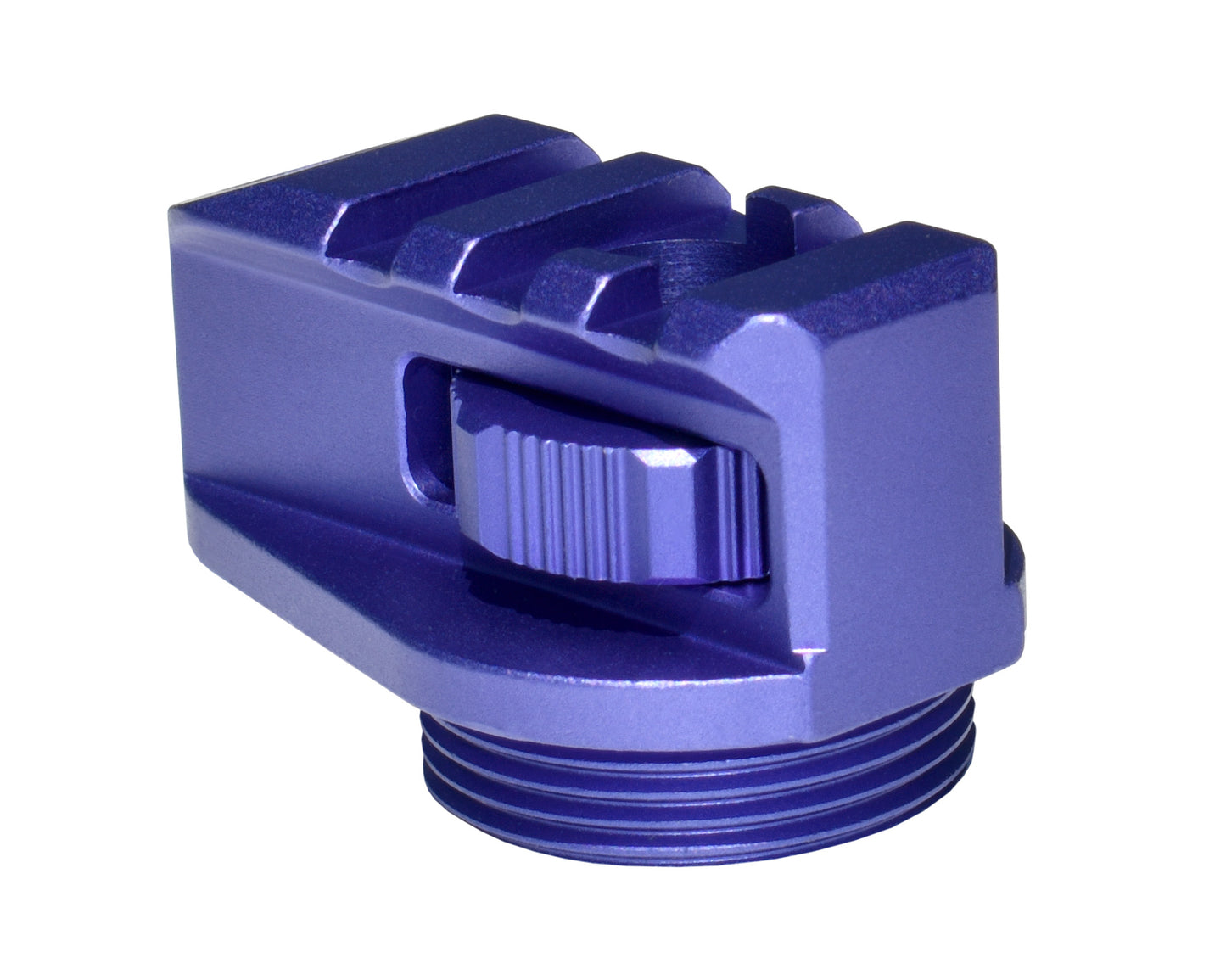 New! Aluminum Bufferless Stock Adapters with Picatinny Rails and QR Holes, Purple