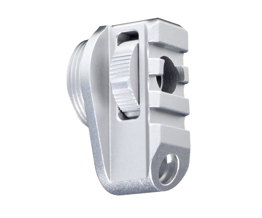 New! Aluminum Bufferless Stock Adapters with Picatinny Rails and QR Holes, Silver