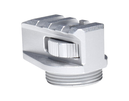 New! Aluminum Bufferless Stock Adapters with Picatinny Rails and QR Holes, Silver