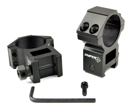 High Profile 30mm Scope Rings for Picatinny System