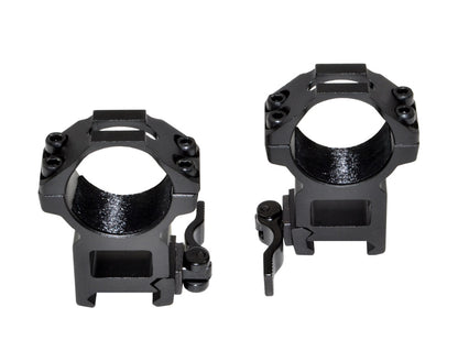Presma® Wing Series, 30mm Quick Release High Profile Scope Rings for Picatinny/Weaver Rails