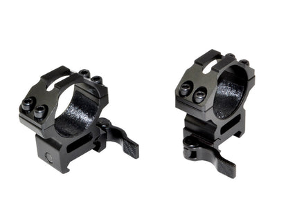 Presma® Wing Series, 30mm Quick Release Medium Profile Scope Rings for Picatinny/Weaver Rails