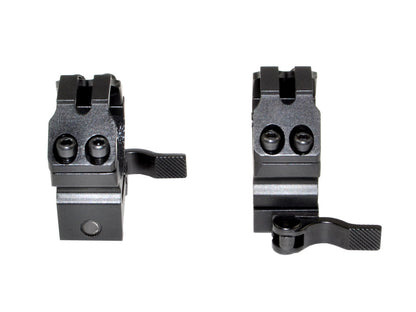 Presma® Wing Series, 30mm Quick Release Medium Profile Scope Rings for Picatinny/Weaver Rails