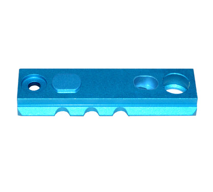 3 Piece Picatinny Rail Section Kit for Keymod Style Slots, Blue Anodized