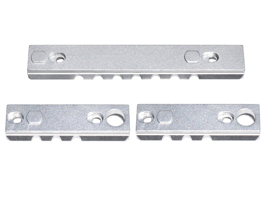 3 Piece Picatinny Rail Section Kit for M-LOK Style Slots, Black Anodized
