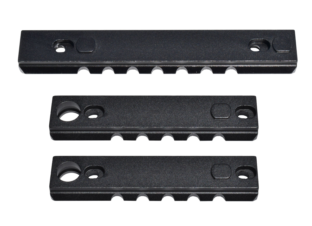Keymod Rail Section 3 Piece Picatinny Rail Section Kit for Keymod Style Slots, Black Anodi ...