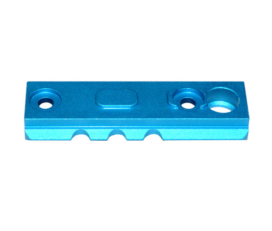 3 Piece Picatinny Rail Section Kit for M-LOK Style Slots, Blue Anodized