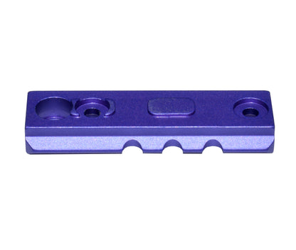 3 Piece Picatinny Rail Section Kit for M-LOK Style Slots, Purple Anodized