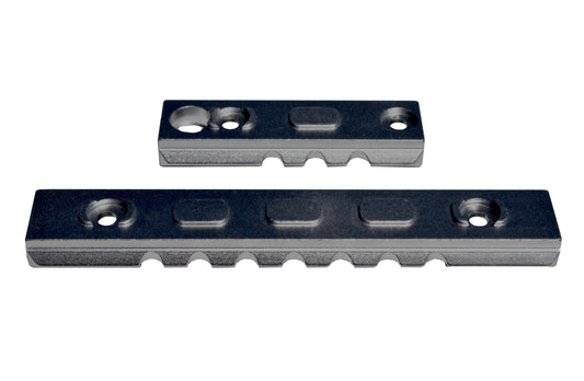 3 Piece Picatinny Rail Section Kit for M-LOK Style Slots, Black Anodized