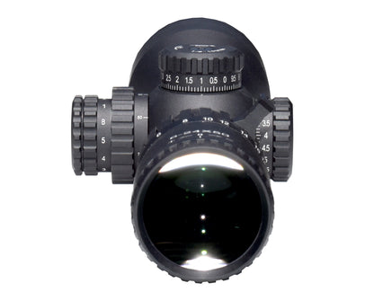 Presma 6-24x50 FFP Compact Rifle Presma Scope, 30mm Tube Diameter, Wide Angle, Side Parallax Adjustment, Illumination